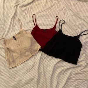 Full Tilt sweater cropped tank tops set